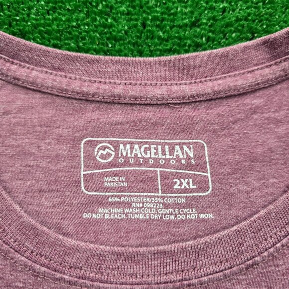 Magellan Tshirt‎ Mens 2XL Light Purple Live to Explore Dog Duck Fishing Outdoors - Picture 7 of 7